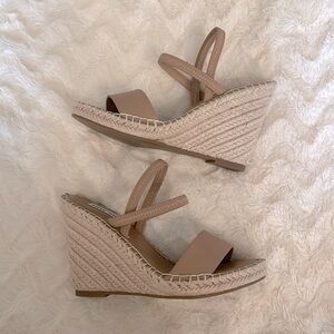 Steve Madden Nude Espadrille Wedge Strapy Sandals